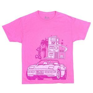 Mattel Barbie Neon Pink On Pink Tee - Size Large